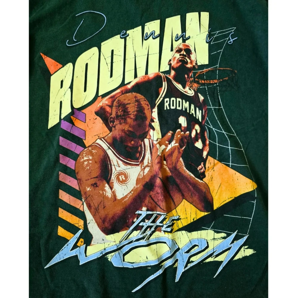 DENNIS RODMAN Apparel The Worm Graphic Tshirt Tee Adult Small - Picture 2 of 4